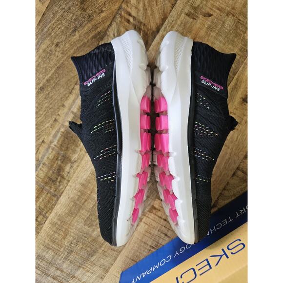 Skechers Go Walk 6 Slip-Ins Women Sz 7 Black Valentina Hands Free Shoes - Picture 8 of 11